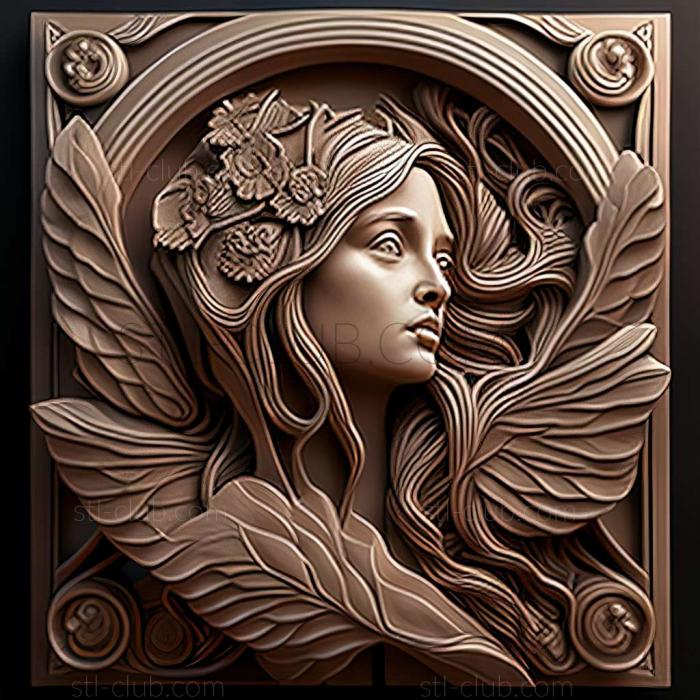 3D model style mucha (STL)